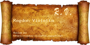 Regdon Violetta névjegykártya
